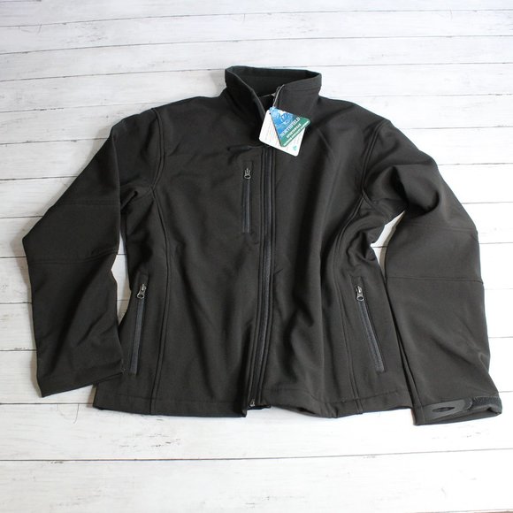 Northfield Men's Soft Shell Jacket Size S Black Water Resistant Fleece - Picture 1 of 6